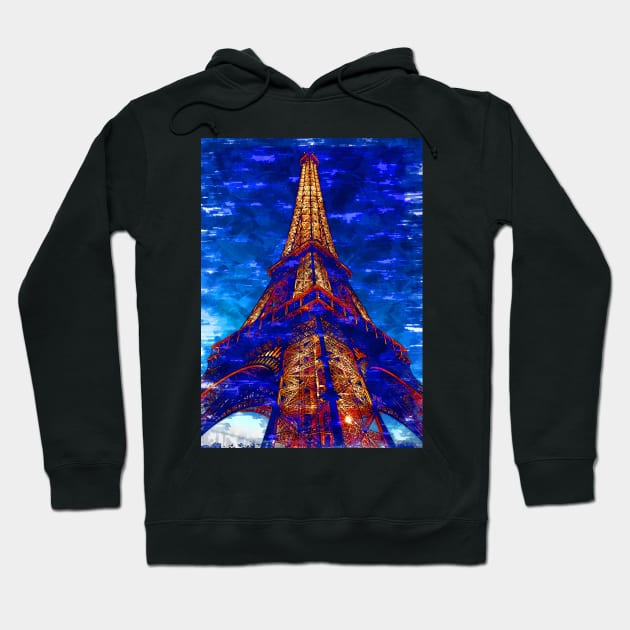 Eiffel Tower Light Glow By Sunset. For Eiffel Tower & Paris Lovers. Hoodie by ColortrixArt